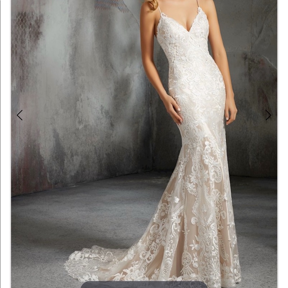 New Morilee Laura Wedding Dress Unaltered + Veil